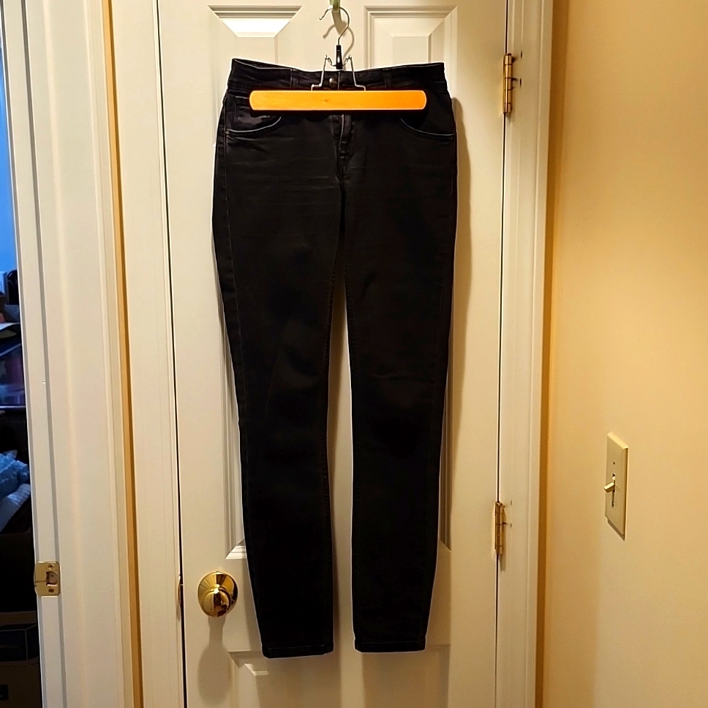 Sezane Perfect Slim Black Organic Cotton Skinny Jeans Black